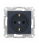 Sedna Gniazdo SCHUKO z przesł. (z.bezgwint) grafit Schneider SDN3001770