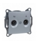 Sedna Gniazdo R/TV przelotowe (8dB) aluminium Schneider SDN3301360