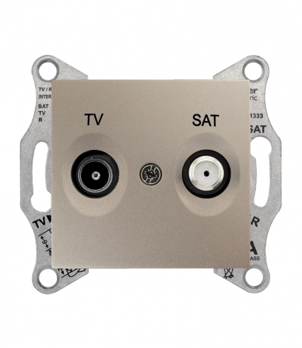 Sedna Gniazdo TV/SAT przelotowe (4dB) satyna Schneider SDN3401968