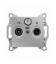 Sedna Gniazdo R/TV/SAT przelotowe (8dB) aluminium Schneider SDN3501260