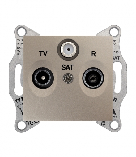 Sedna Gniazdo R/TV/SAT końcowe (1dB) satyna Schneider SDN3501368