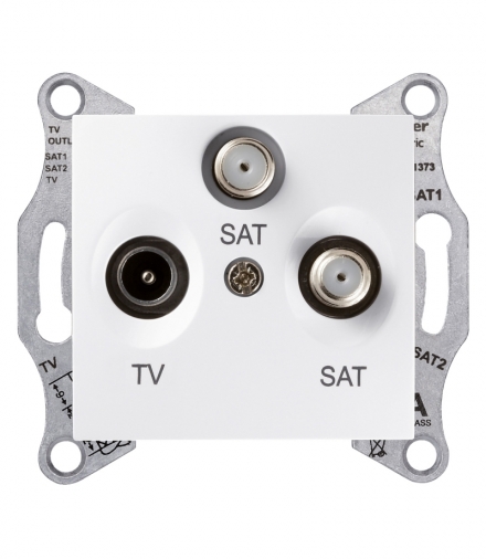 Sedna Gniazdo TV/SAT/SAT końcowe (1dB) biały Schneider SDN3502121