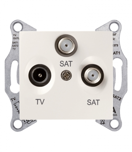 Sedna Gniazdo TV/SAT/SAT końcowe (1dB) krem Schneider SDN3502123