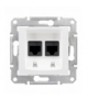 Sedna Gniazdo komputerowe 2x RJ45 kat.5e UTP biały Schneider SDN4400121