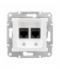 Sedna Gniazdo komputerowe 2x RJ45 kat.5e UTP biały Schneider SDN4400121