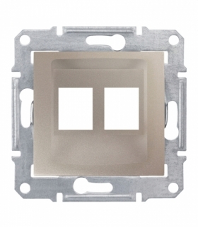 Sedna Płytka centralna 2x RJ45 do: AMP, Molex, Keline satyna Schneider SDN4400668