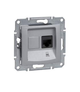Sedna Gniazdo komputerowe RJ45 kat.6 UTP aluminium Schneider SDN4700160