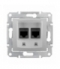 Sedna Gniazdo komputerowe 2x RJ45 kat.6 UTP aluminium Schneider SDN4800160