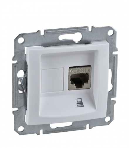 Sedna Gniazdo komputerowe RJ45 kat.6 STP biały Schneider SDN4900121
