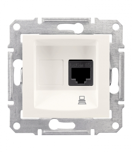 Sedna Gniazdo komputerowe RJ45 kat.6 STP krem Schneider SDN4900123