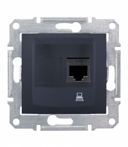 Sedna Gniazdo komputerowe RJ45 kat.6 STP grafit Schneider SDN4900170