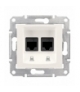 Sedna Gniazdo komputerowe 2x RJ45 kat.6 STP krem Schneider SDN5000123