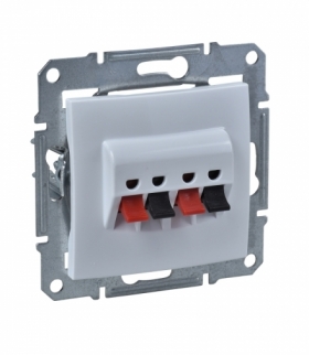 Sedna Gniazdo głośnikowe podwójne biały Schneider SDN5400121