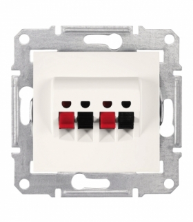 Sedna Gniazdo głośnikowe podwójne krem Schneider SDN5400123