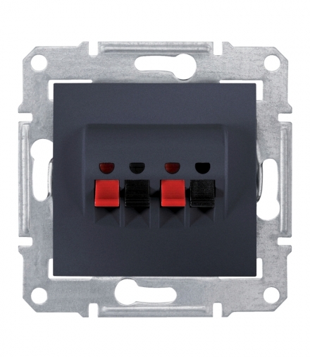 Sedna Gniazdo głośnikowe podwójne grafit Schneider SDN5400170