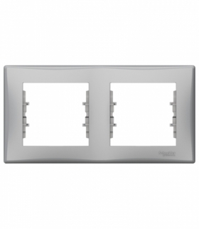 Sedna Ramka 2-krotna pozioma aluminium Schneider SDN5800360