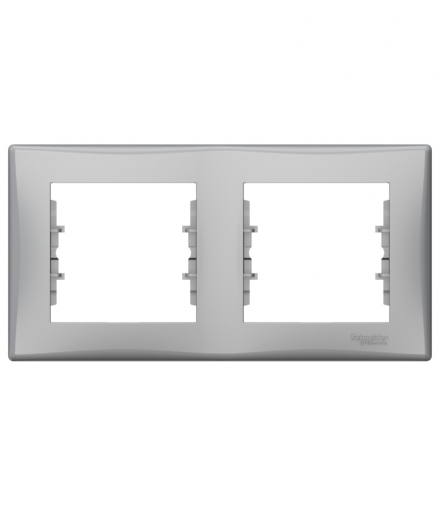Sedna Ramka 2-krotna pozioma aluminium Schneider SDN5800360
