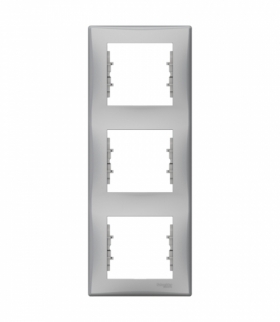 Sedna Ramka 3-krotna pionowa aluminium Schneider SDN5801360