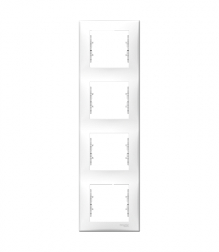 Sedna Ramka 4-krotna pionowa biały Schneider SDN5802021