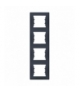 Sedna Ramka 4-krotna pionowa grafit Schneider SDN5802070
