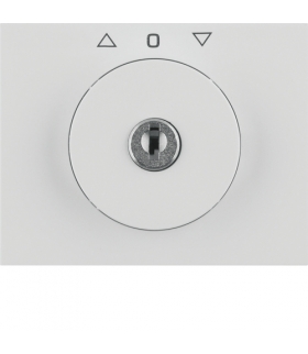 K.1 Płytka czołowa z kluczykiem do łącznika żaluzjowego obrotowego, biały Berker 1079710900