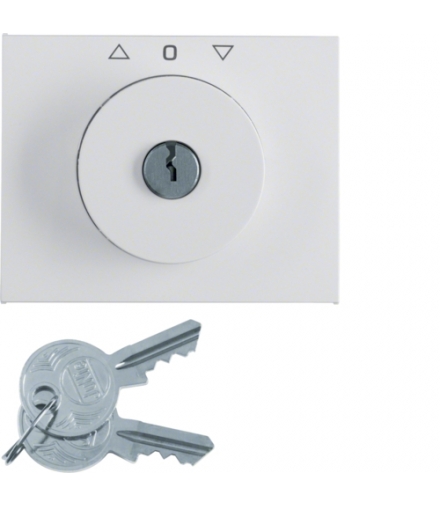 K.1 Płytka czołowa z kluczykiem do łącznika żaluzjowego obrotowego, biały Berker 1079720900