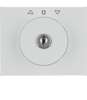 K.1 Płytka czołowa z kluczykiem do łącznika żaluzjowego obrotowego, biały Berker 1079730900