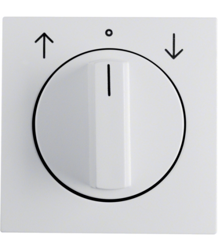 S.1/B.3/B.7 Płytka czołowa z pokrętłem do łącznika żaluzjowego obrotowego, biały Berker 1080190900