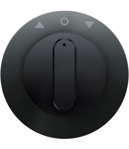 R.1/R.3 Płytka czołowa z pokrętłem do łącznika żaluzjowego obrotowego, czarny Berker 1080204500