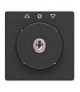 Q.x Płytka czołowa z kluczem do łącznika żaluzjowego na klucz antracyt, aksamit Berker 1081608600