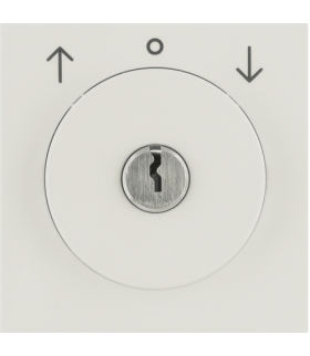 B.Kwadrat Płytka czołowa z zamkiem do łącznika żaluzjowego na klucz, krem połysk Berker 1081898200