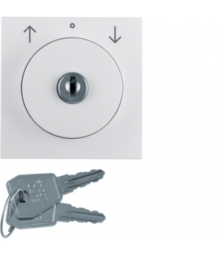 S.1/B.3/B.7 Płytka czołowa z zamkiem do łącznika żaluzjowego na klucz, biały Berker 1083190900