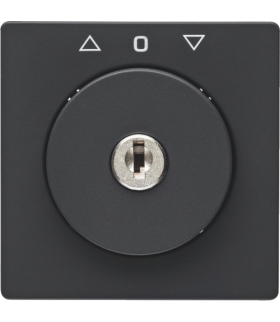 Q.x Płytka czołowa z kluczem do łącznika żaluzjowego na klucz antracyt, aksamit Berker 1083608600