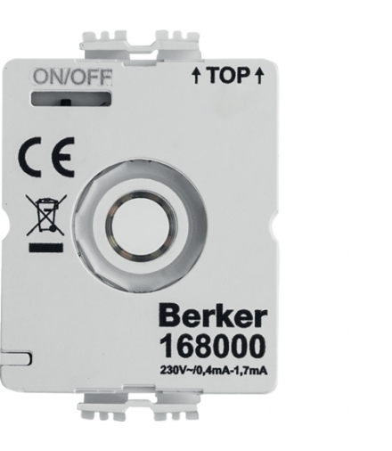 Moduł podświetlenia LED do łączników obrotowych, 230V z przyłączem neutalnym N Berker 168000