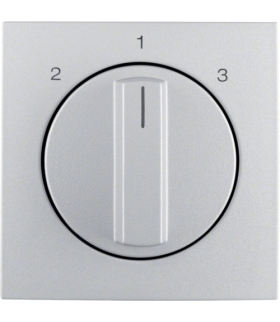 B.Kwadrat/B.7 Płytka czołowa z pokrętłem do ł. 3-poz. bez pozycji 0 aluminium mat Berker 1084140400