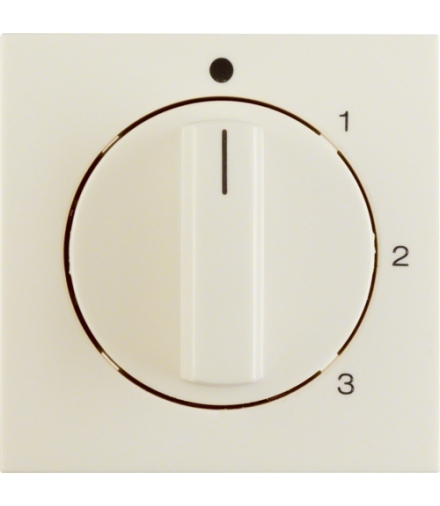 B.Kwadrat Płytka czołowa z pokrętłem do łącznika 3-poz. z 0 kremowy połysk Berker 1096898200