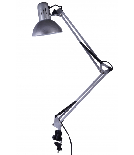 Lampka biurkowa kreślarska BIAŁA E27 z uchwytem LK-01
