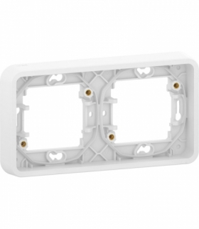 Mureva podstawa podtynkowa 2x pozioma biała Schneider MUR39101