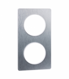 Odace Ramka 2-krotna (biała), inox Schneider S52P804J
