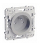Odace Gniazdo pojedyncze 2P+PE z przesłonami aluminium Schneider S53D059