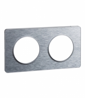 Odace Ramka 2-krotna, touch (aluminium), inox Schneider S53P804J