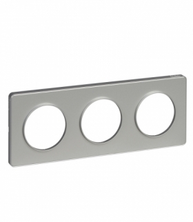 Odace Touch ramka 3-krotna aluminium Schneider S53P806