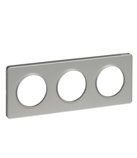 Odace Touch ramka 3-krotna aluminium Schneider S53P806