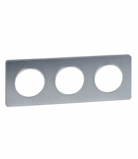 Odace Ramka 3-krotna, touch (aluminium), inox Schneider S53P806J