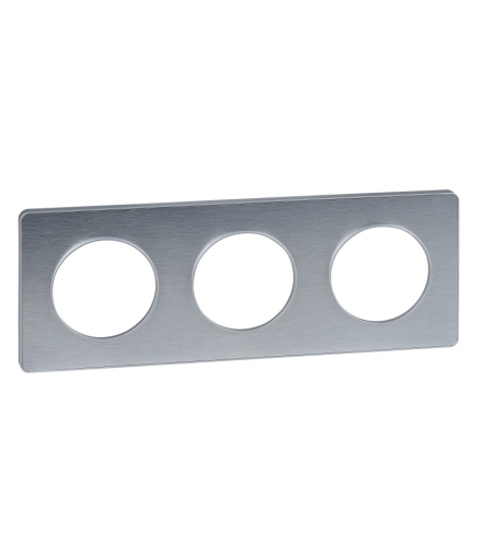 Odace Ramka 3-krotna, touch (aluminium), inox Schneider S53P806J
