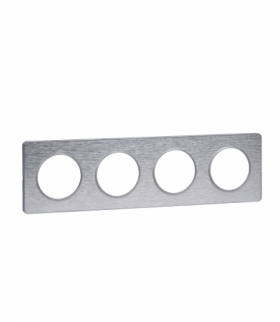 Odace Ramka 4-krotna, touch (aluminium), inox Schneider S53P808J