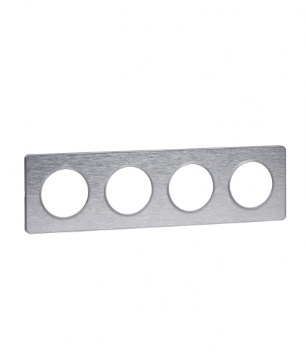 Odace Ramka 4-krotna, touch (aluminium), inox Schneider S53P808J