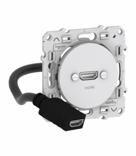 Odace Gniazdo HDMI, biały Schneider S520462