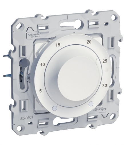 Odace Termostat elektroniczny, obrotowy, biały Schneider S520501