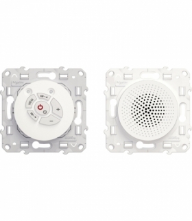 Odace Radio FM z głośnikiem, biały Schneider S520583